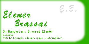 elemer brassai business card