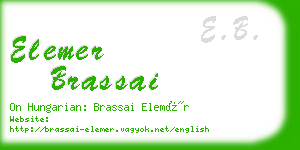 elemer brassai business card